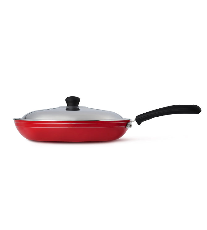 Fry Pan With Steel Lid - Elegant Series