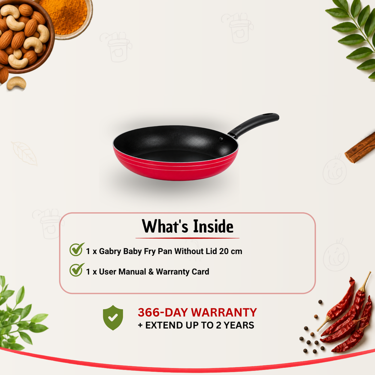 GABRY Non-Stick Baby Fry Pan 20 cm | Tadka & Single Egg Size