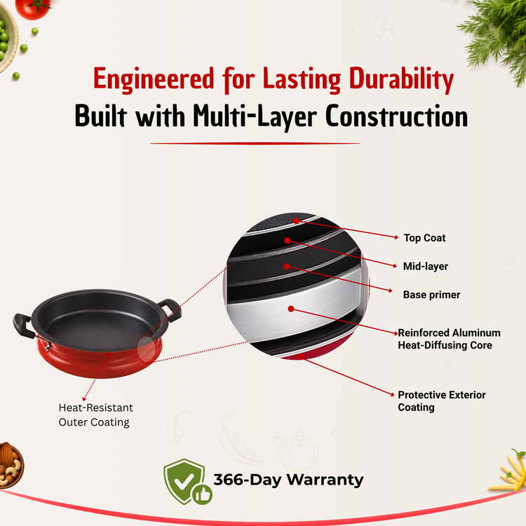 GABRY Non-Stick Payasa Uruly 28 cm | Without Lid | Elegant Series