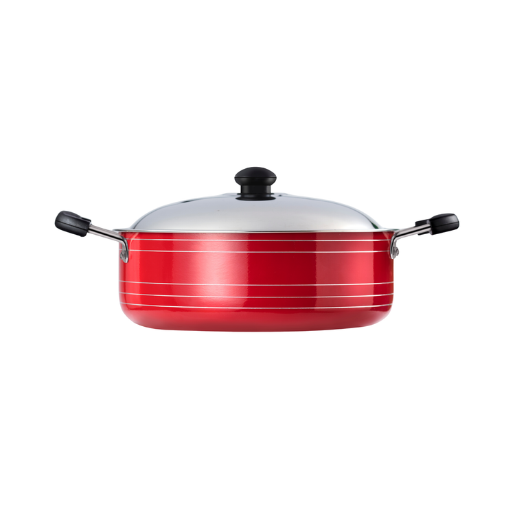 Gabry Non-Stick Induction Cooking Pot | PFOA-Free | 3-Layer | Steel Lid