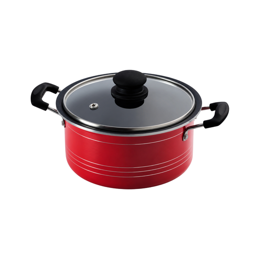 Gabry Non-Stick Stew Pot 20 cm | Glass Lid | PFOA-Free | Elegant Plus