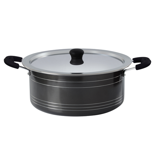 Gabry Non-Stick Biryani Pot | PFOA-Free | 3-Layer Coating | Aluminium Lid