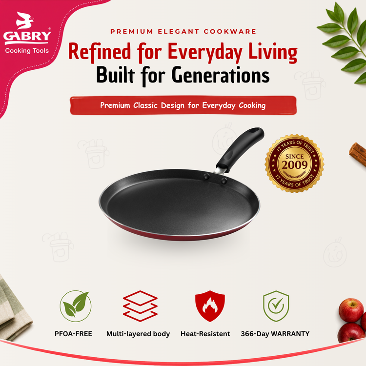 GABRY Classic Non-Stick Dosa Tawa | Roti & Chapati | PFOA-Free