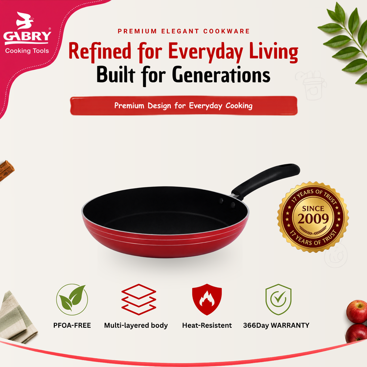 GABRY Non-Stick Fry Pan | Without Lid | PFOA-Free | Bakelite Handle