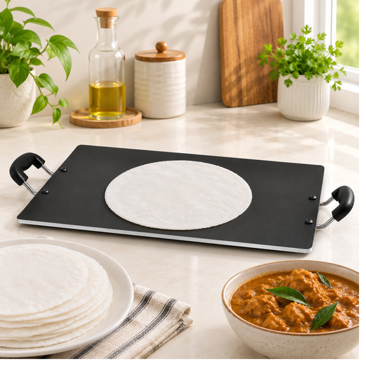 GABRY Flat Non-Stick Pathiri Tawa | PFOA-Free | 3-Layer Coating | Elegant Series