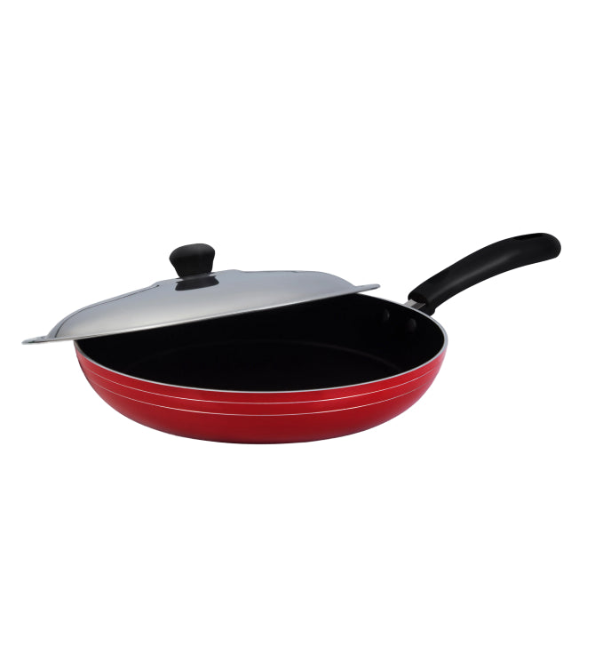 Fry Pan With Steel Lid - Elegant Series