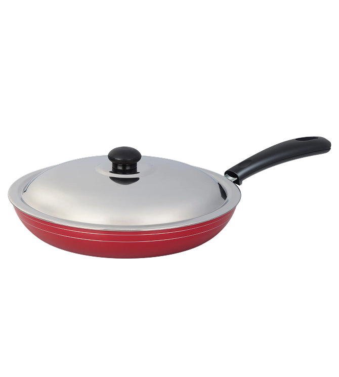 Fry Pan With Steel Lid - Elegant Series