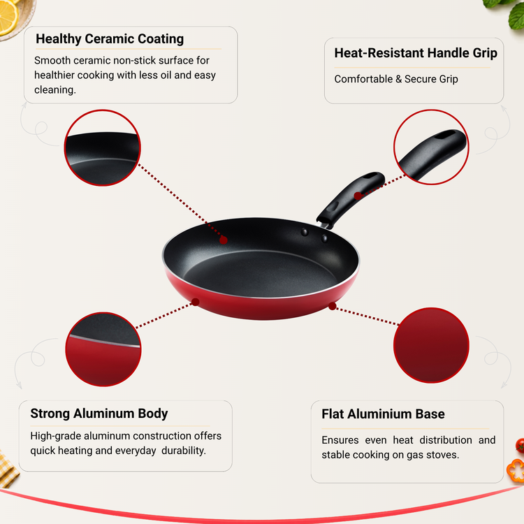 Gabry Classic Non-Stick 2-Piece Combo | Fry Pan & Dosa Tawa | Small