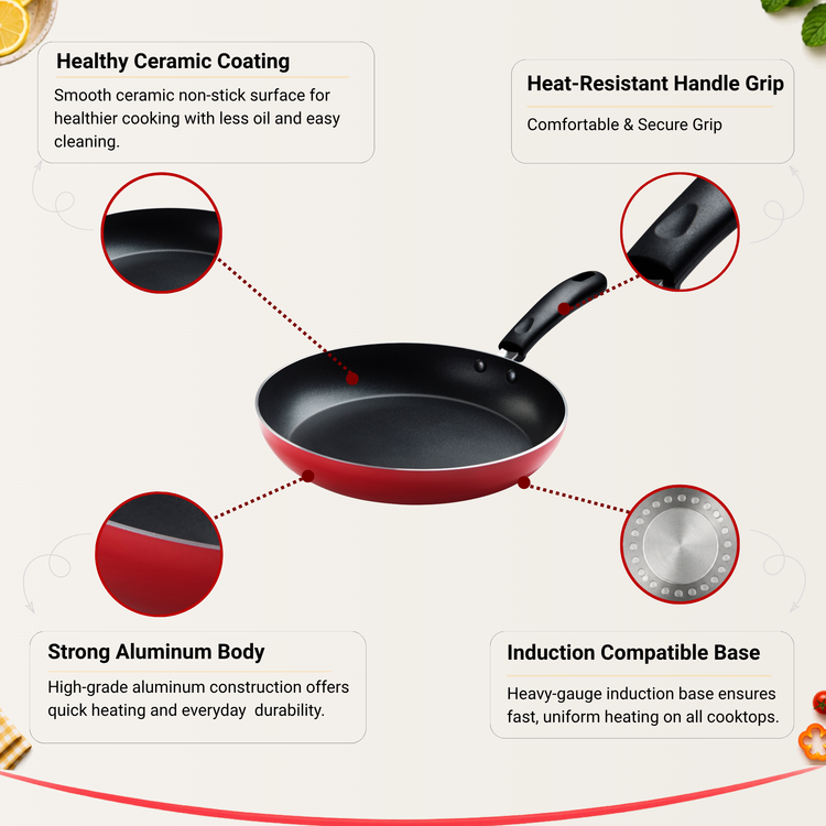 Gabry Classic Non-Stick 2-Piece Induction Combo | Fry Pan & Dosa Tawa