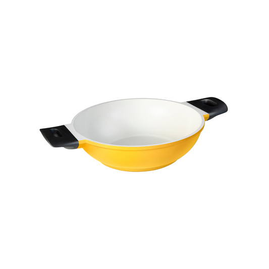 GABRY Ceramic Coated Die-Cast Kadai 24 cm | Induction Base
