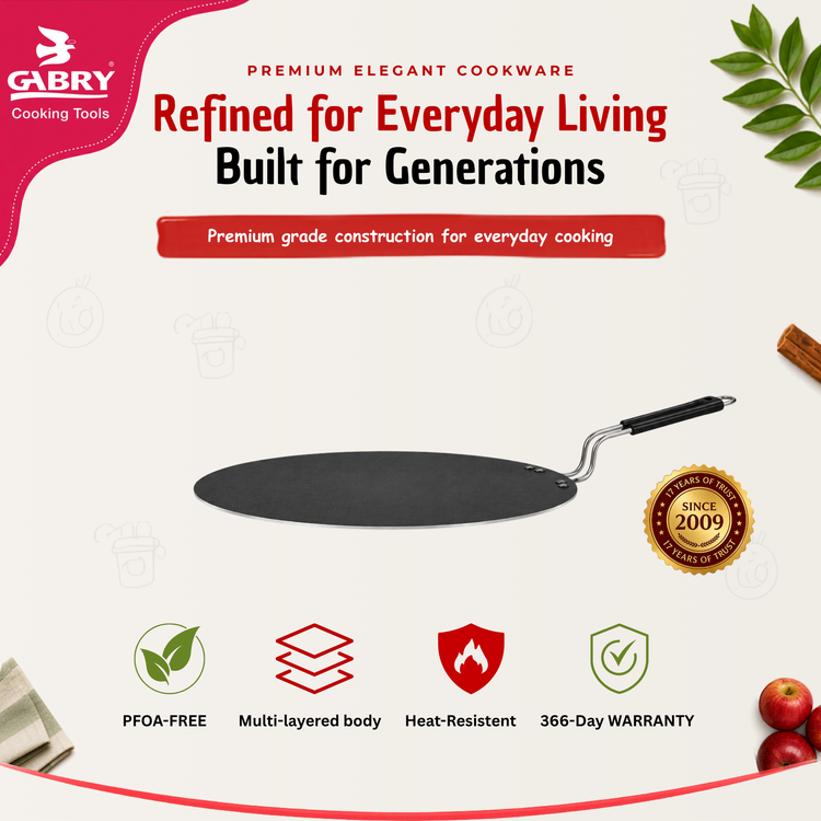 GABRY Non-Stick Pathiri Tawa 29.5 cm | Round Mini | Roti & Dosa Griddle