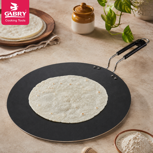 GABRY Non-Stick Pathiri Tawa 29.5 cm | Round Mini | Roti & Dosa Griddle