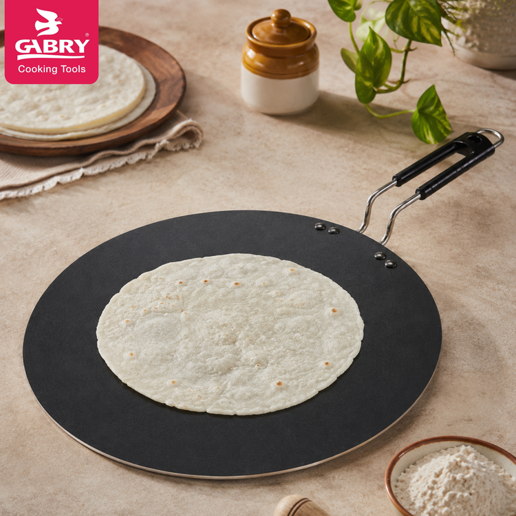GABRY Non-Stick Pathiri Tawa 29.5 cm | Round Mini | Roti & Dosa Griddle